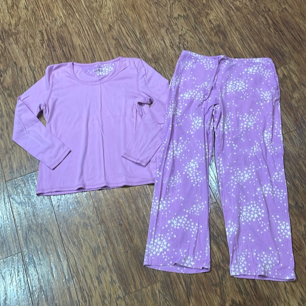 Talbots Lavender Purple Star Print Pajama Set